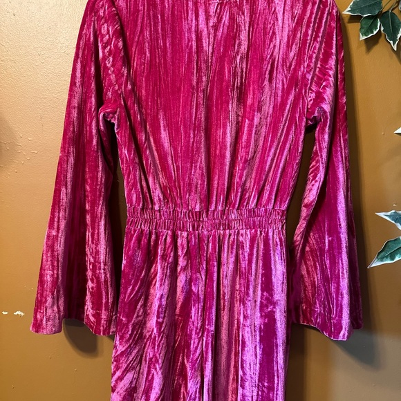 pink velour jumpsuit - Picture 2 of 9